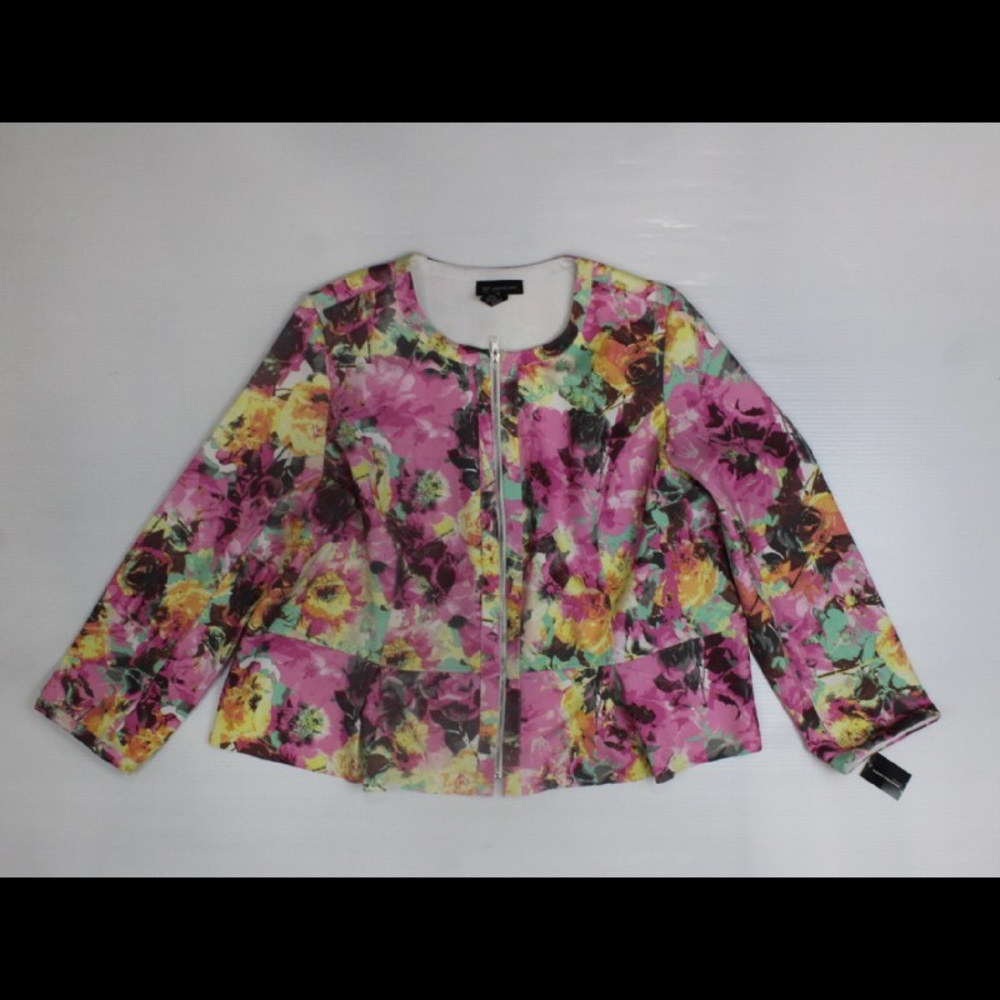 INC floral shirt jacket